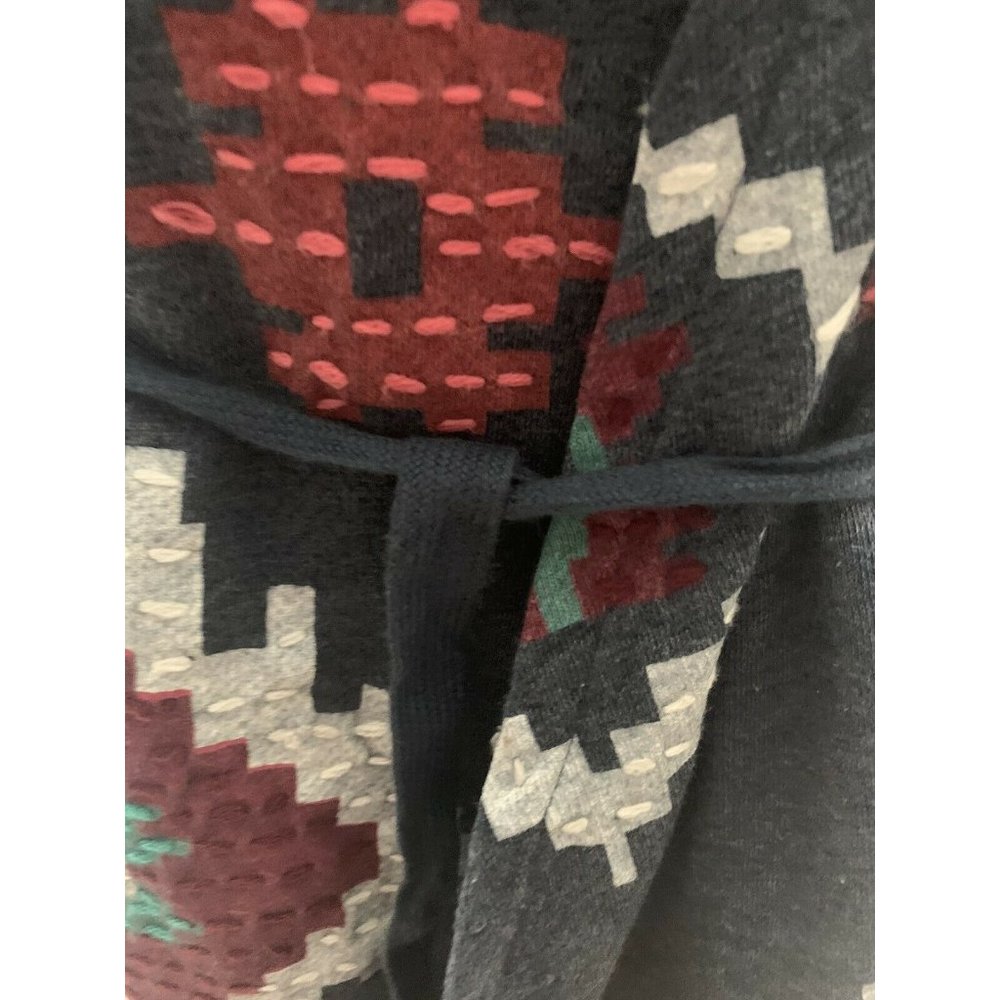 Lucky Brand Lucky Lotus Small Embroidered Open Front Cardigan Belted Boh… - Picture 2 of 8